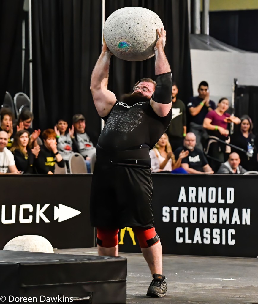 Pro Strongman Bobby Thompson (Trial by Stone event), Arnold Sports Festival 2020