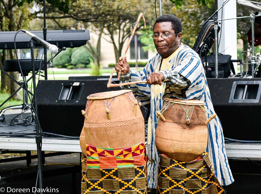 Korejo (Kojo) at The Bronzeville Push for Peace, #peace #stopviolence #stopgunviolence #browzesville, #blackcolumbus #drum #africandrums